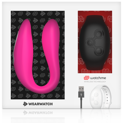 WEARWATCH&trade; - VIBRADOR WATCHME DUAL TECHNOLOGY FÚCSIA/AZABACHE - D-227592 - Dona Pimenta