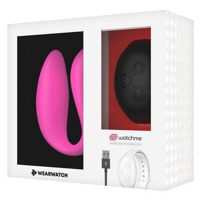 WEARWATCH&trade; - VIBRADOR WATCHME DUAL TECHNOLOGY FÚCSIA/AZABACHE - D-227592 - Dona Pimenta