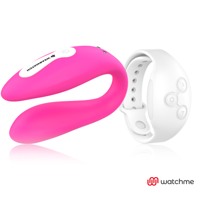 WEARWATCH&trade; - VIBRADOR WATCHME DUAL TECHNOLOGY FÚCSIA / NEVE - D-227593 - Dona Pimenta