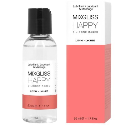 MIXGLIS HAPPY SILICONE LUBRIFICANTE LITCHI 50 ML - D-216611 - Dona Pimenta