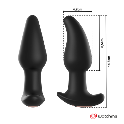 ANBIGUO - VIBRADOR DE PLUG ANAL COM CONTROLE REMOTO WATCHME COM ROTAÇÃO DE PÉROLAS AMADEUS - D-228364 - Dona Pimenta