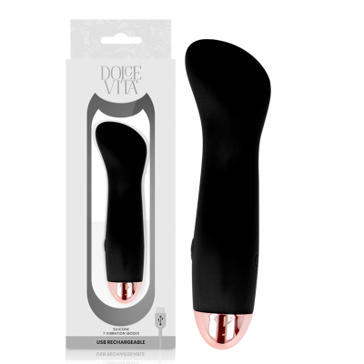 DOLCE VITA - VIBRADOR RECARREGÁVEL ONE BLACK 10 SPEED - D-228450 - Dona Pimenta