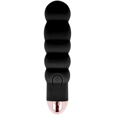 DOLCE VITA - VIBRADOR RECARREGÁVEL SEIS PRETO 7 VELOCIDADES - D-228460 - Dona Pimenta