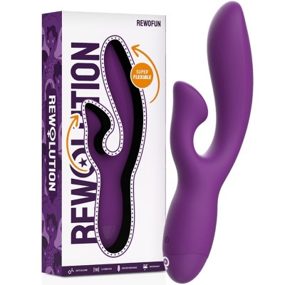 VIBRADOR FLEXÍVEL REWOLUTION REWOFUN COM COELHO - D-228559 - Dona Pimenta