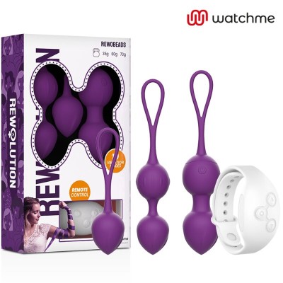 REWOLUTION REWOBEADS BOLAS VIBRANTES DE CONTROLE REMOTO COM TECNOLOGIA WATCHME - D-228560 - Dona Pimenta