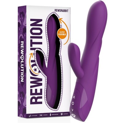 REWOLUTION REWORABBIT VIBRADOR FLEXÍVEL COM COELHO - D-228565 - Dona Pimenta