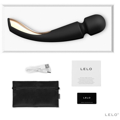 LELO - SMART WAND 2 MASSAGER MÉDIO PRETO - D-229087 - Dona Pimenta