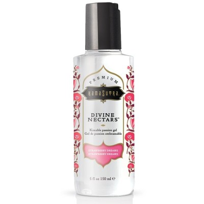 KAMASUTRA DIVINE NECTARS LUBRIFICANTE MORANGO DREAM 150 ML - D-228009 - Dona Pimenta