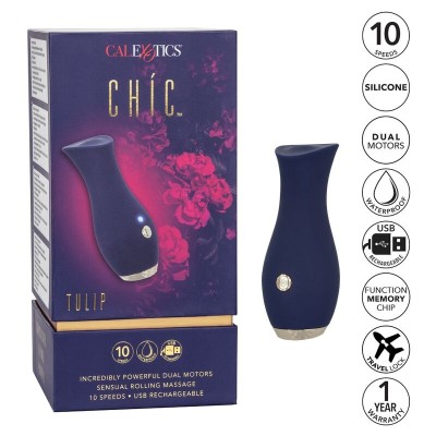 CALEX CHIC TULIP MASAJEADOR - AZUL - D-229142 - Dona Pimenta