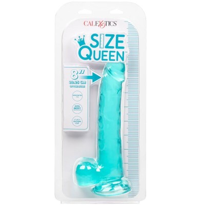 DILDO QUEEN TAMANHO CALEX - AZUL 20,3 CM - D-229173 - Dona Pimenta