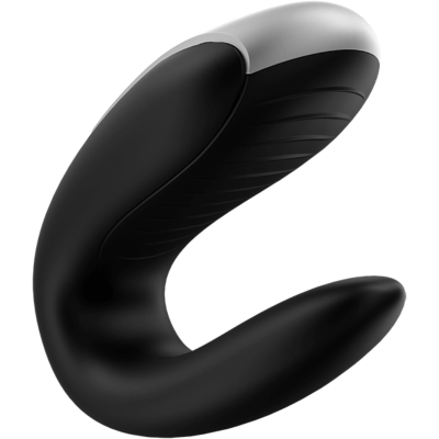 SATISFYER DOUBLE FUN PARTNER VIBRATOR - PRETO - D-229243 - Dona Pimenta