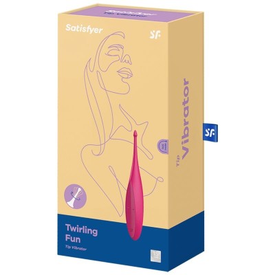 SATISFYER TWIRLING FUN TIP VIBRATOR - ROSA - D-229551 - Dona Pimenta