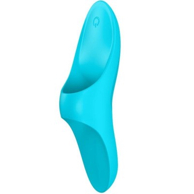 VIBRADOR DE DEDO SATISFYER TEASER - LUZ AZUL - D-229593 - Dona Pimenta