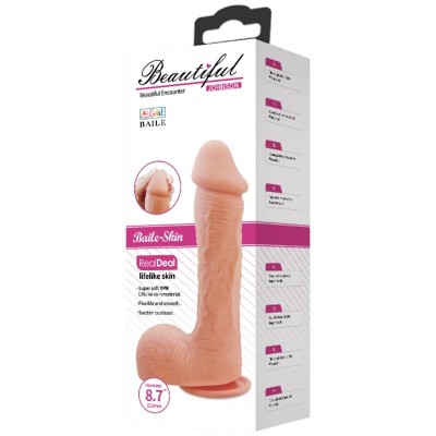 LINDO ENCONTRO JOHNSON LIFELIKE SKIN DILDO 22 CM - D-229633 - Dona Pimenta