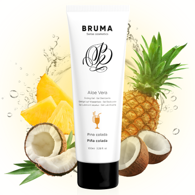 BRUMA - GEL DESLIZANTE DE ALOE VERA SABOR PINA COLADA 100 ML - D-236036 - Dona Pimenta