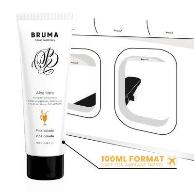 BRUMA - GEL DESLIZANTE DE ALOE VERA SABOR PINA COLADA 100 ML - D-236036 - Dona Pimenta