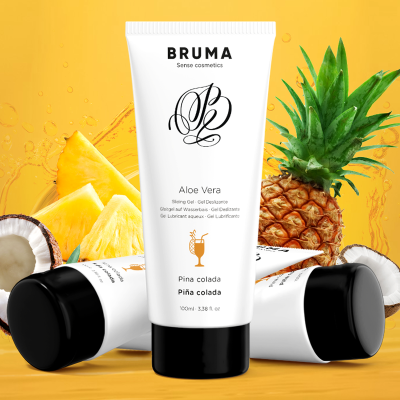 BRUMA - GEL DESLIZANTE DE ALOE VERA SABOR PINA COLADA 100 ML - D-236036 - Dona Pimenta