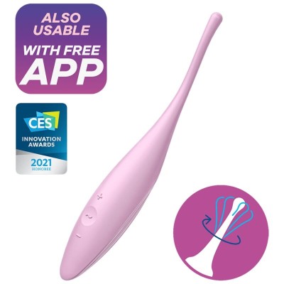 SATISFYER TWIRLING ALEGRIA CLIT TIP ESTIMULANTE - ROSA - D-229930 - Dona Pimenta