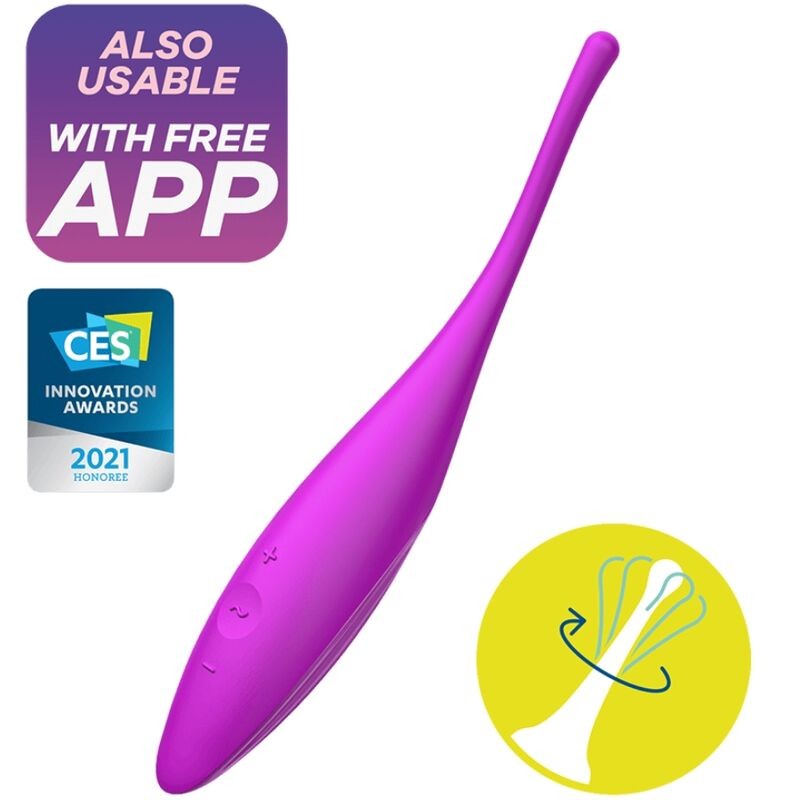 SATISFYER TWIRLING ALEGRIA CLIT PONTA ESTIMULANTE - FÚCHSIA - D-229931 - Dona Pimenta