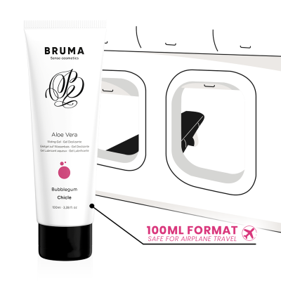 BRUMA - GEL DESLIZANTE DE ALOE VERA SABOR BUBBLEGUM 100 ML - D-236038 - Dona Pimenta