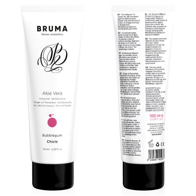 BRUMA - GEL DESLIZANTE DE ALOE VERA SABOR BUBBLEGUM 100 ML - D-236038 - Dona Pimenta