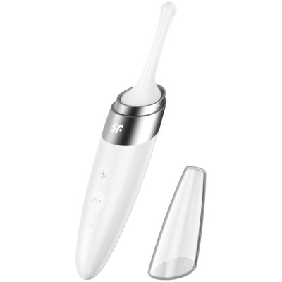 SATISFYER TWIRLING ALEGRIA CLIT PONTA ESTIMULANTE - BRANCO - D-230154 - Dona Pimenta