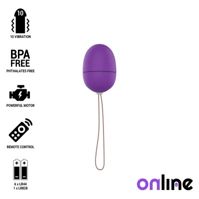 ONLINE&trade;- OVO VIBRANTE COM CONTROLE REMOTO S LILAC - D-230526 - Dona Pimenta