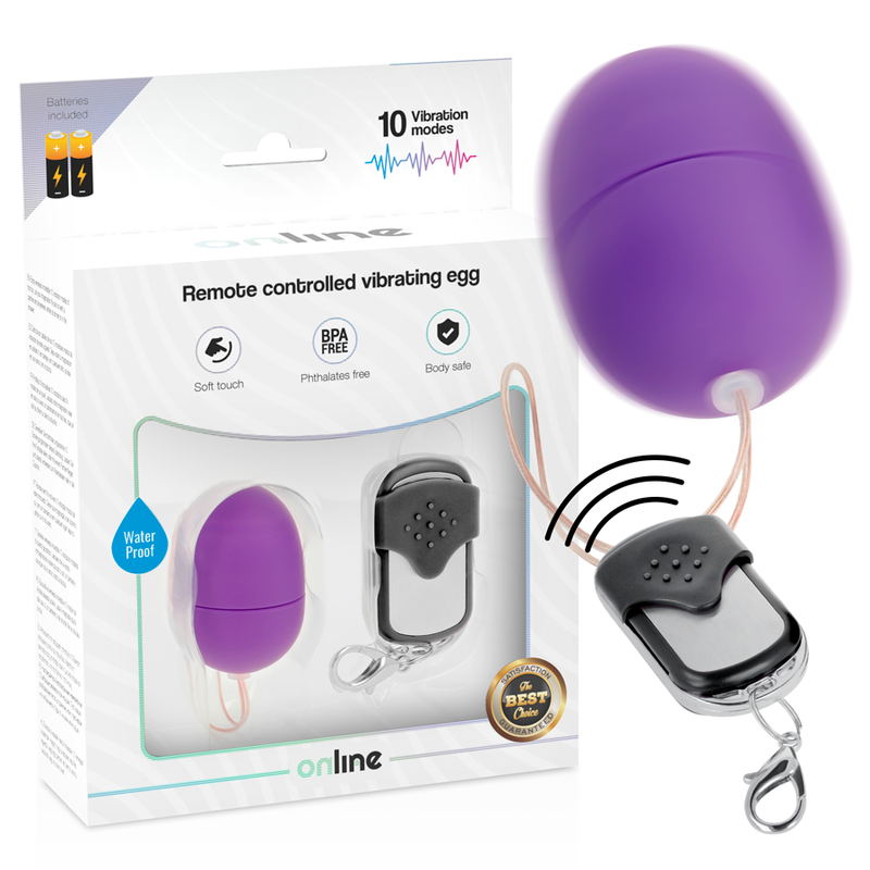 ONLINE&trade;- OVO VIBRANTE COM CONTROLE REMOTO S LILAC - D-230526 - Dona Pimenta