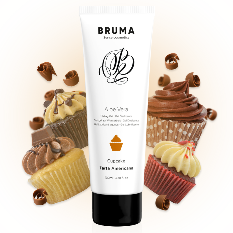 BRUMA - GEL DESLIZANTE DE ALOE VERA SABOR CUPCAKE 100 ML - D-236040 - Dona Pimenta