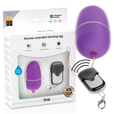 ONLINE&trade;- OVO VIBRANTE COM CONTROLE REMOTO M LILAC - D-230529 - Dona Pimenta