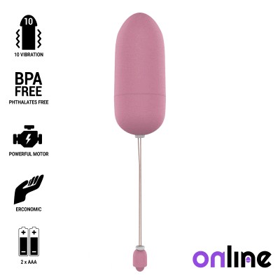 ONLINE&trade;- OVO VIBRANTE ROSA IMPERMEÁVEL - D-230534 - Dona Pimenta