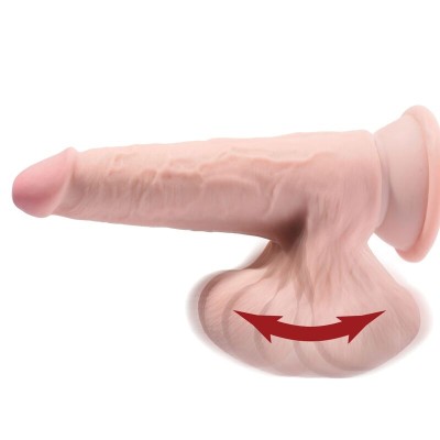 KING COCK PLUS 3D COCK Swing Balls 24,5 CM - PELE LEVE - D-230570 - Dona Pimenta