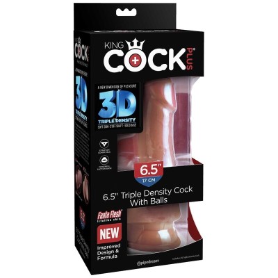 KING COCK PLUS 3D COCK COM BOLAS 17 CM - D-230574 - Dona Pimenta