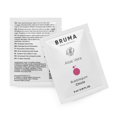 BRUMA - GEL DESLIZANTE DE ALOE VERA SABOR BUBBLEGUM 6 ML - D-236044 - Dona Pimenta