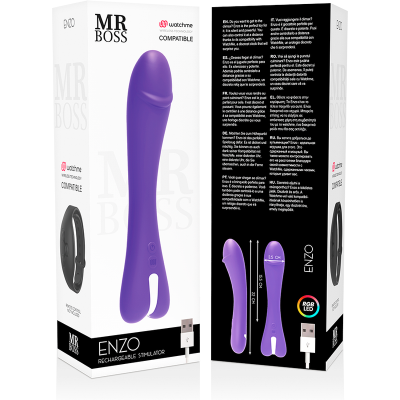 MR BOSS - ENZO VIBRADOR WATCHME TECNOLOGIA SEM FIO COMPATÍVEL - D-230990 - Dona Pimenta