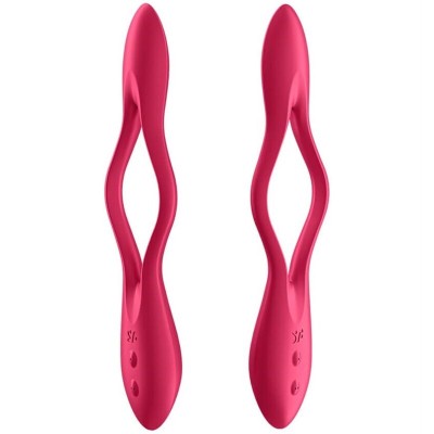 SATISFYER ELASTIC JOY MULTI VIBRADOR - ROJO - D-231019 - Dona Pimenta