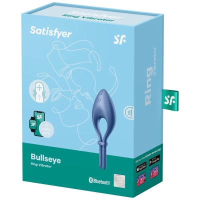 SATISFYER BULLSEYE RING VIBRATOR APP - BLUE - D-231029 - Dona Pimenta