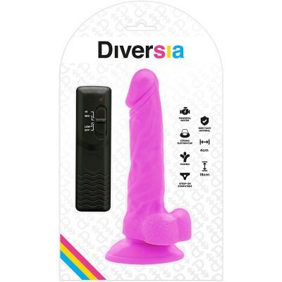 DIVERSIA - FLEXÍVEL VIBRATÓRIO 18 CM - ROXO - D-231115 - Dona Pimenta