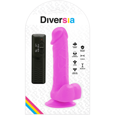 DIVERSIA - FLEXÍVEL VIBRATÓRIO 20,5 CM - ROXO - D-231116 - Dona Pimenta