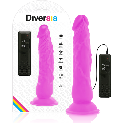 DIVERSIA - FLEXÍVEL VIBRAÇÃO VIBRANTE 21 CM - ROXO - D-231117 - Dona Pimenta