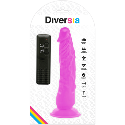 DIVERSIA - FLEXÍVEL VIBRAÇÃO VIBRANTE 21 CM - ROXO - D-231117 - Dona Pimenta