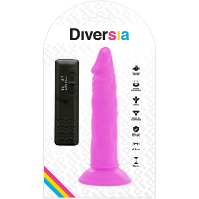 DIVERSIA - FLEXÍVEL VIBRAÇÃO VIBRANTE 23 CM - ROXO - D-231118 - Dona Pimenta