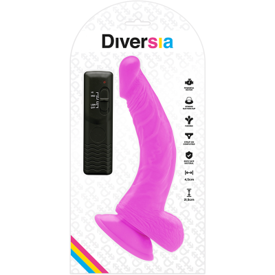 DIVERSIA -VIBRAÇÃO FLEXÍVEL DIVERSIA 21,5 CM - ROXO - D-231119 - Dona Pimenta