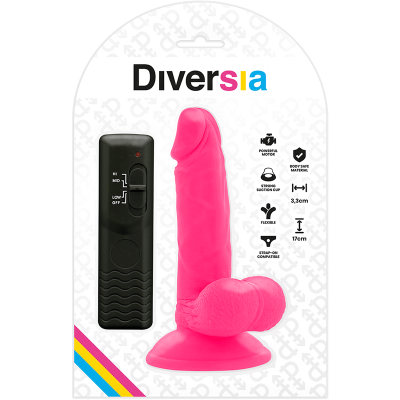 DIVERSIA - FLEXÍVEL VIBRAÇÃO VIBRAÇÃO 17 CM - ROSA - D-231120 - Dona Pimenta