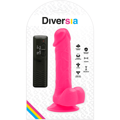 DIVERSIA - VIBRAÇÃO FLEXÍVEL DIVERSIA 20,5 CM - ROSA - D-231122 - Dona Pimenta