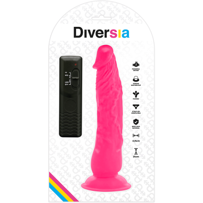 DIVERSIA - FLEXÍVEL VIBRATÓRIO 21 CM - ROSA - D-231123 - Dona Pimenta