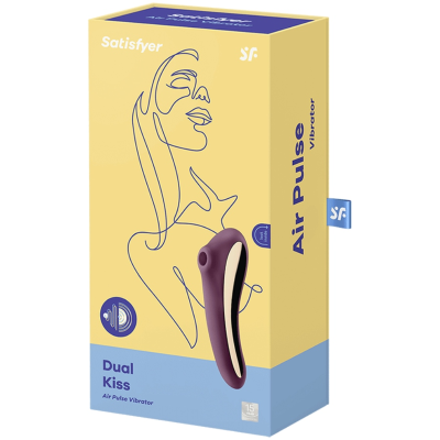 SATISFYER DUAL KISS ESTIMULANTE CLIT - VINHO TINTO - D-231141 - Dona Pimenta