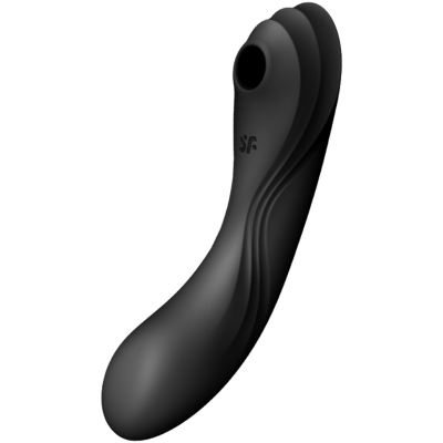 VIBRADOR DE PULSO DE AR SATISFYER CURVY TRINITY 4 - PRETO - D-231149 - Dona Pimenta