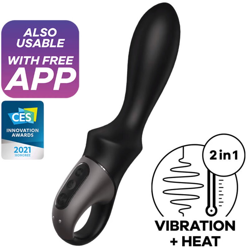 SATISFYER HEAT CLIMAX ANAL VIBRATOR APP BLACK - D-231292 Dona Pimenta