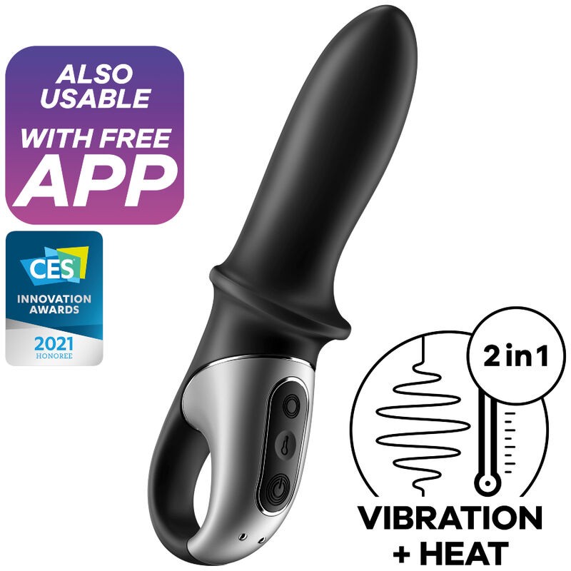 SATISFYER HOT PASSION ANAL VIBRATOR APP BLACK - D-231294 Dona Pimenta